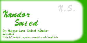 nandor smied business card