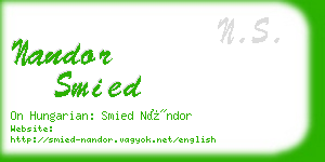 nandor smied business card
